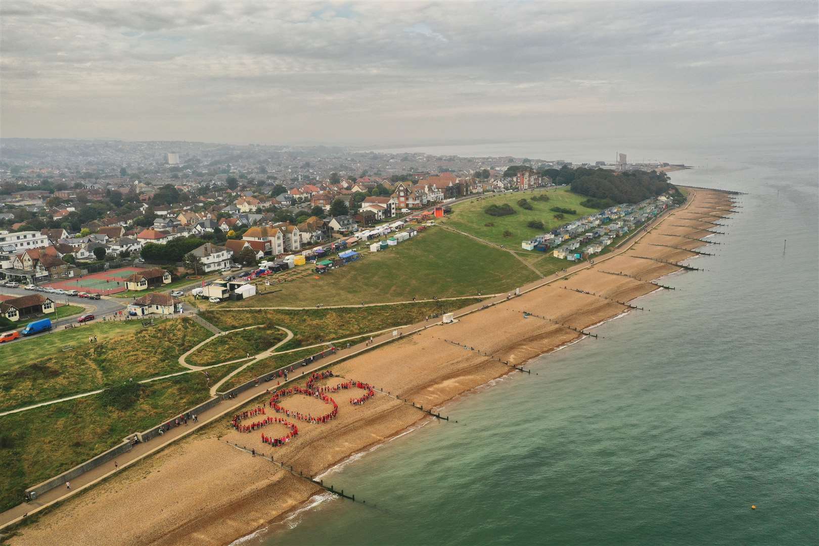 SOS Whitstable in Tankerton protesting against Southern Water wastewater and sewage releases into sea. Picture: Tom Banbury @tombanbury (62198928)