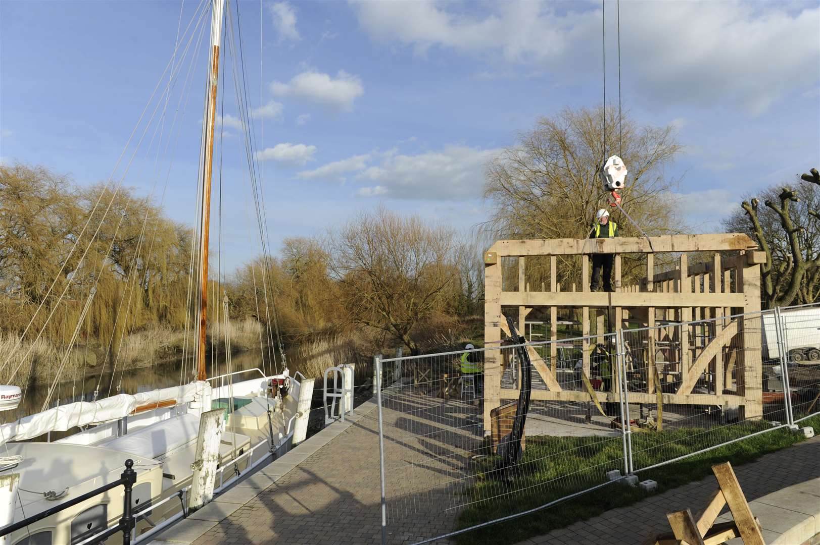 It is being built at the The Quay, Sandwich