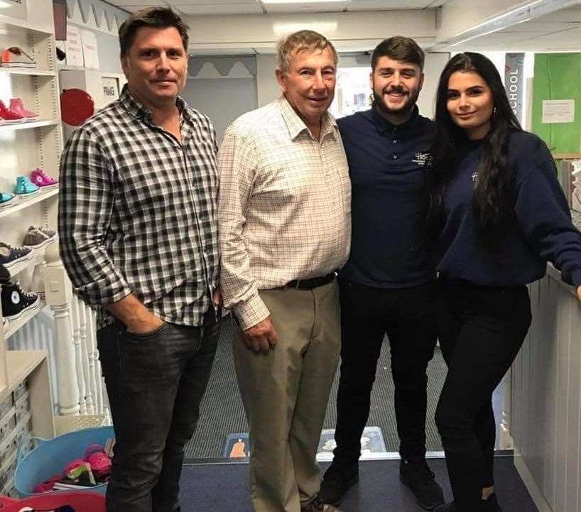 Generations of Hoad: (left) Jonty and his dad Tim, with Jonty's son Jack and daughter Eloise. Picture: Jonty Hoad