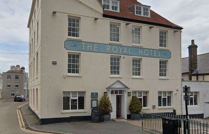 Police were called to The Royal Hotel on Deal seafront. Picture: Google