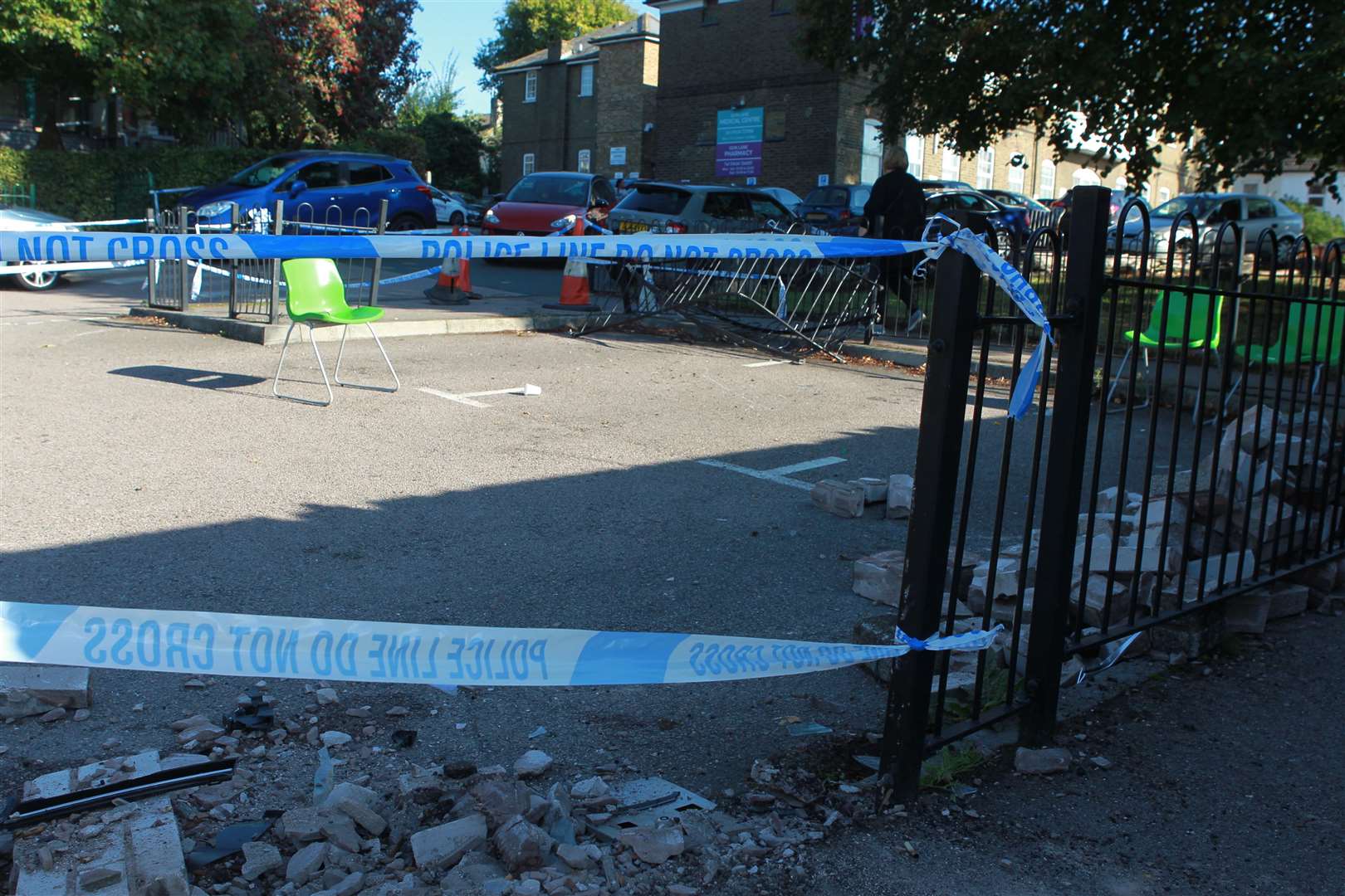 The scene of an accident where the air ambulance was called to Gun Lane Pharmacy. Picture by: John Westhrop. (4400599)