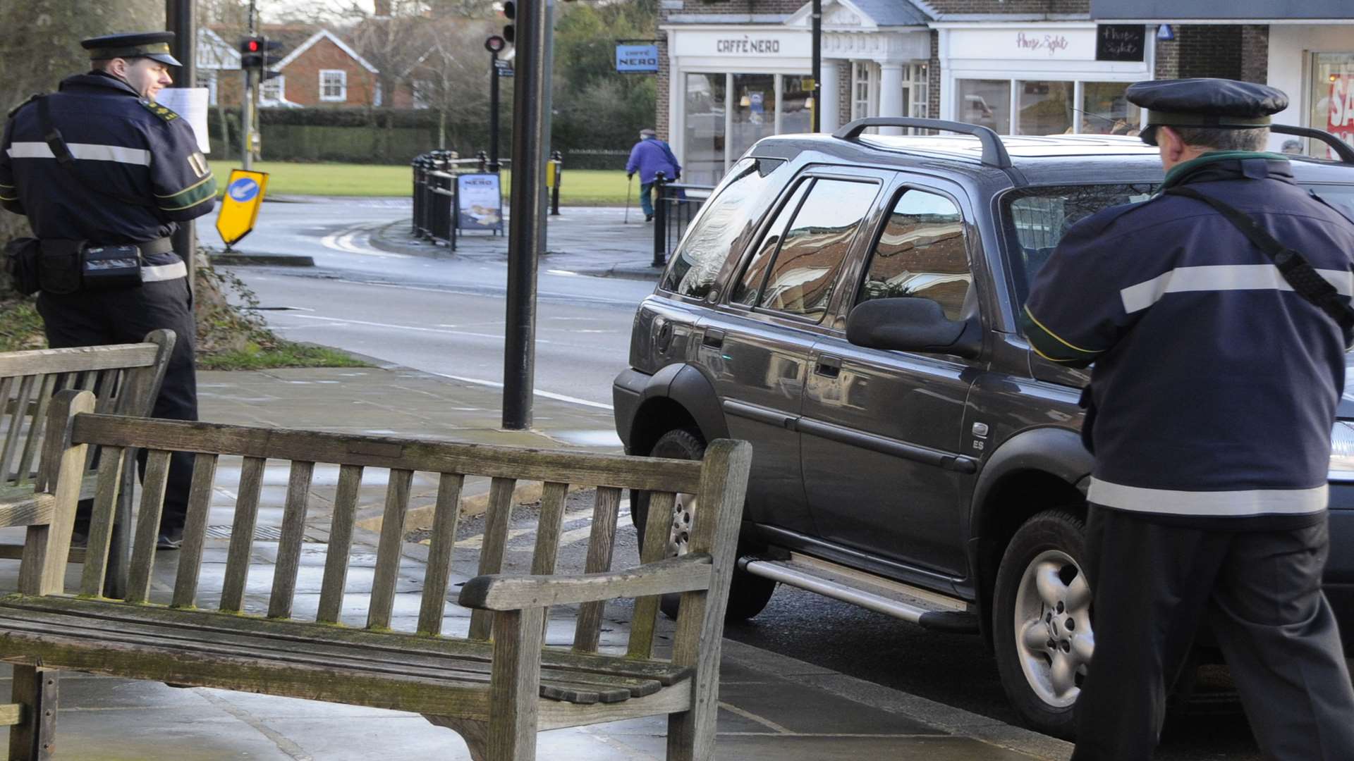 Traffic wardens in action in Tenterden