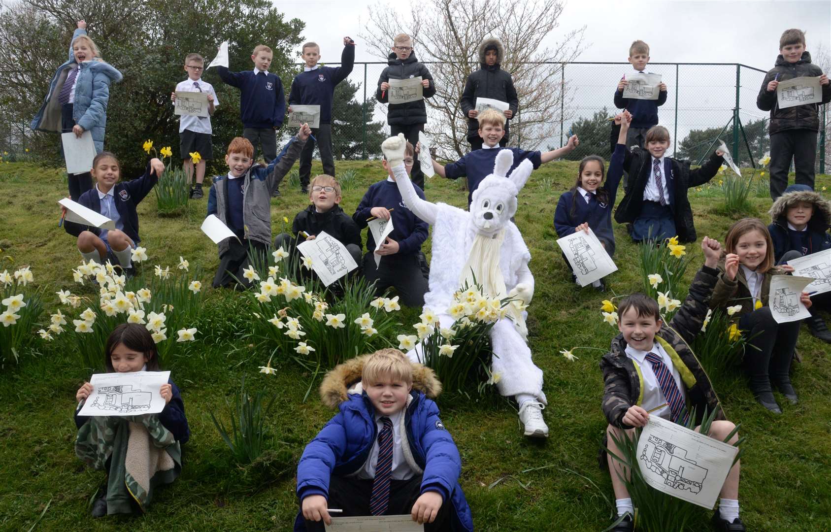 Easter egg hunt at Roseacre Junior School