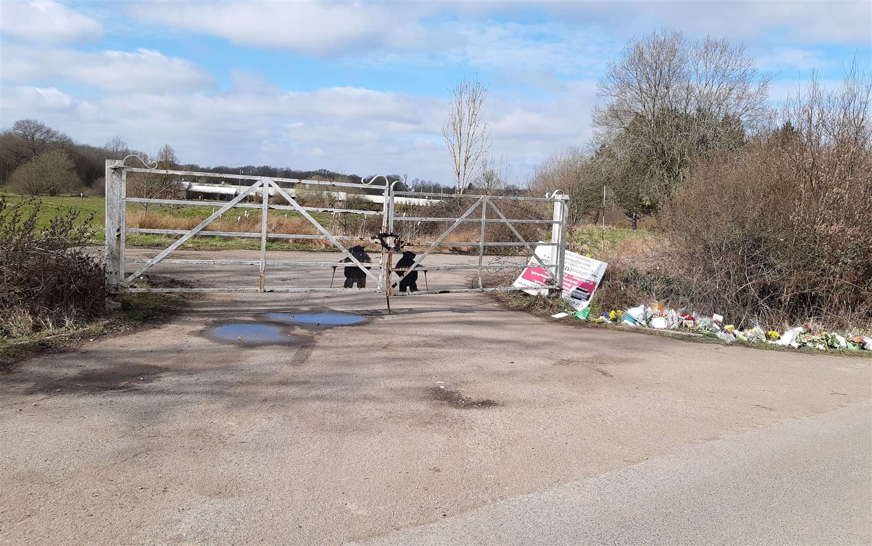 The entrance to the former Great Chart Golf and Leisure complex pictured this morning