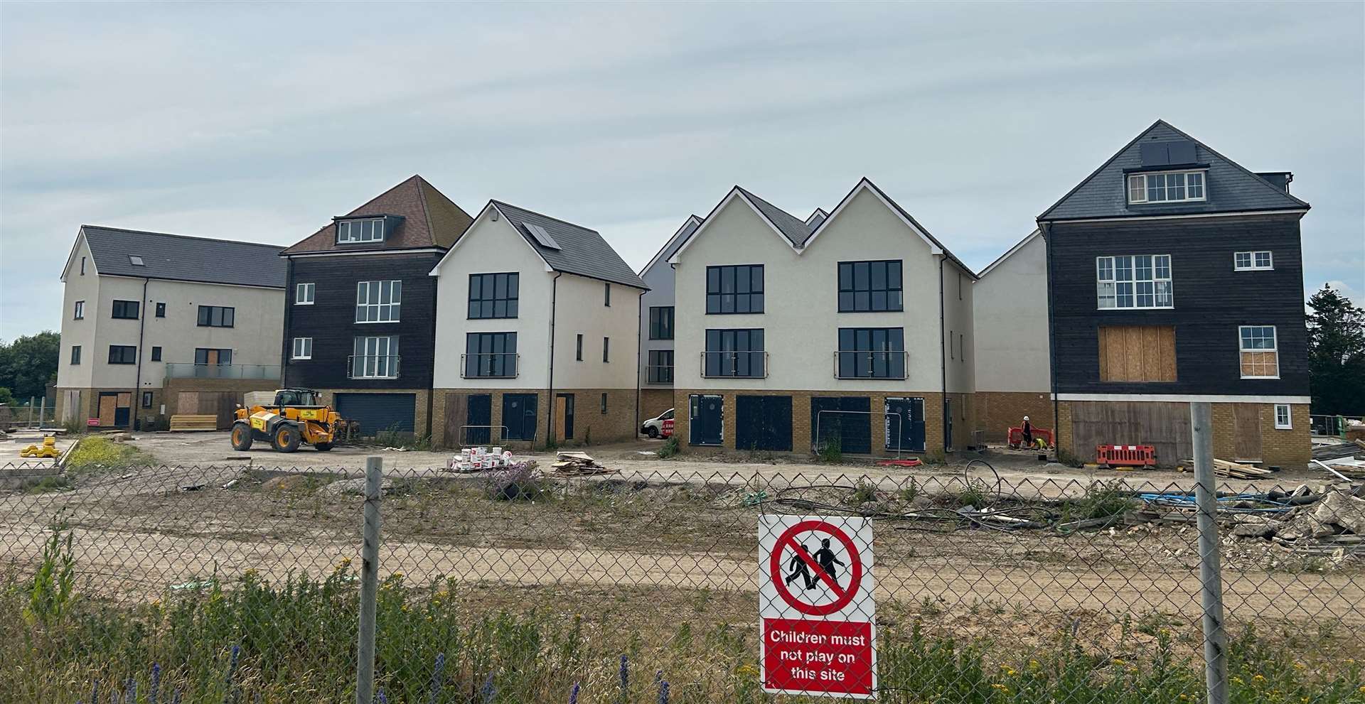 Work has resumed on the half-built housing estate known as The Sands in St Mary’s Bay