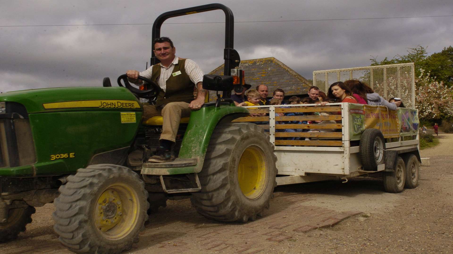 Tractor rides at Kent Life