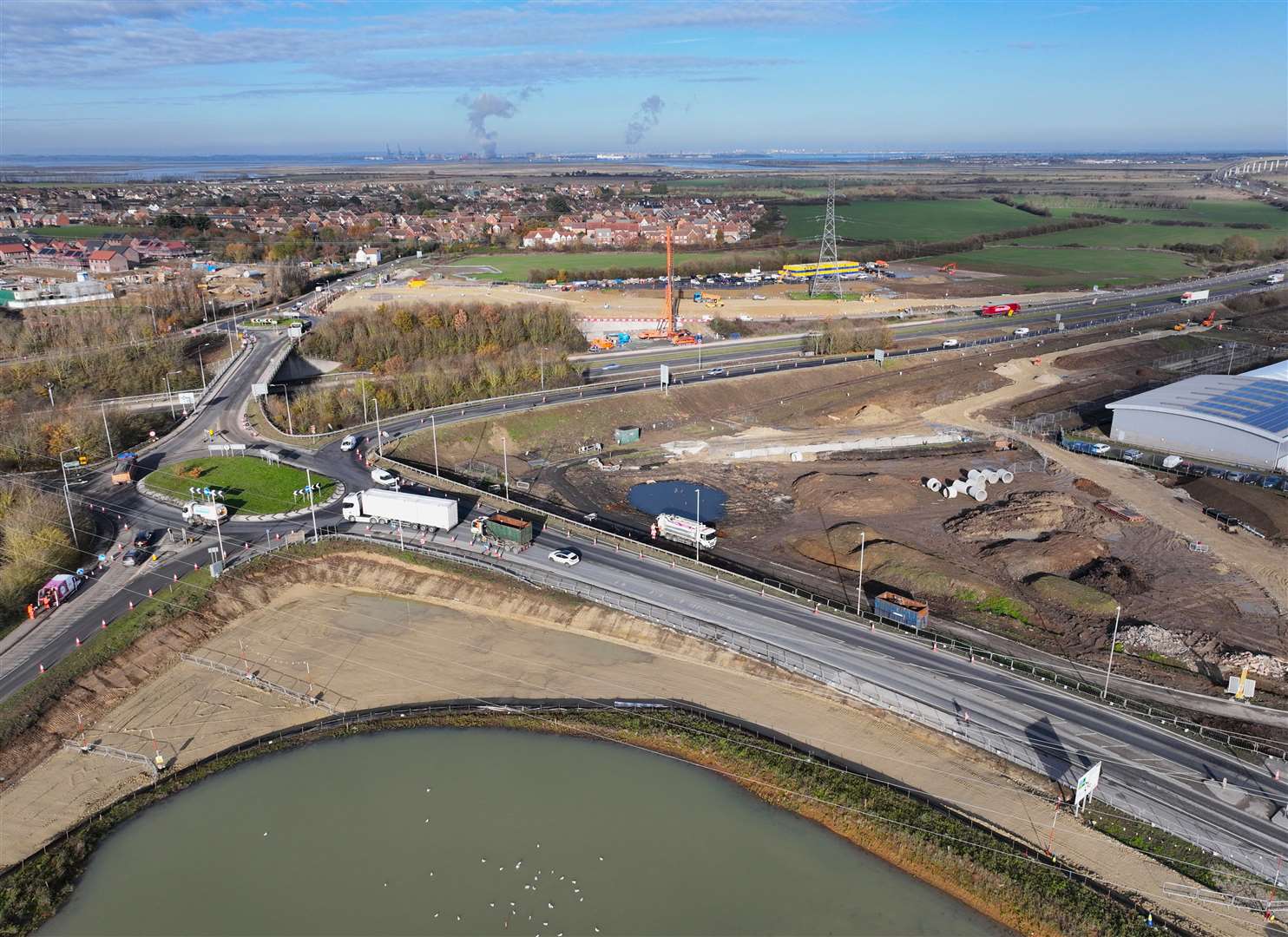 Work at the Grovehurst junction near Sittingbourne. Picture: Phil Drew