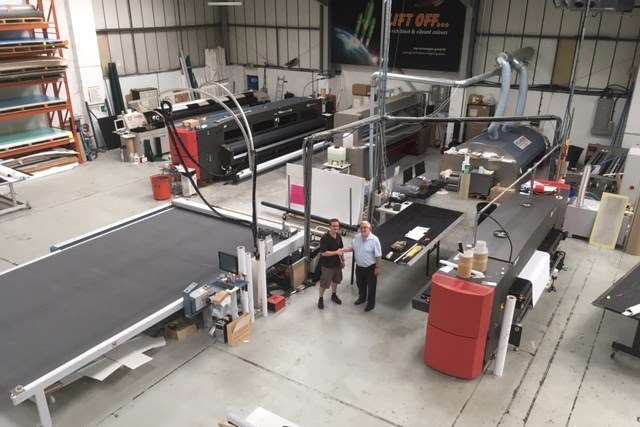 Matt and Stephen Hood in the factory at printing firm ESP Technology in Aylesford