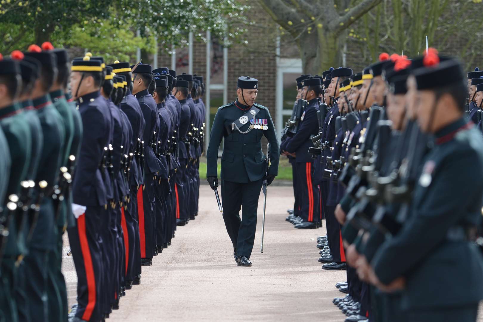 Gurkha units from Maidstone and Folkestone have been rehearsing in Shorncliffe this week in preparation for their London duties