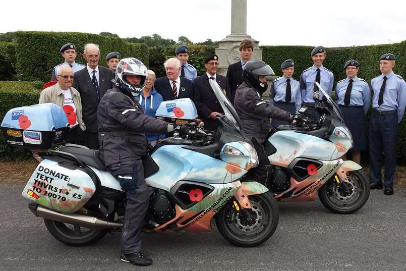 Thankful Villages Run riders Medwyn Parry and Dougie Bancroft set off from Knowlton