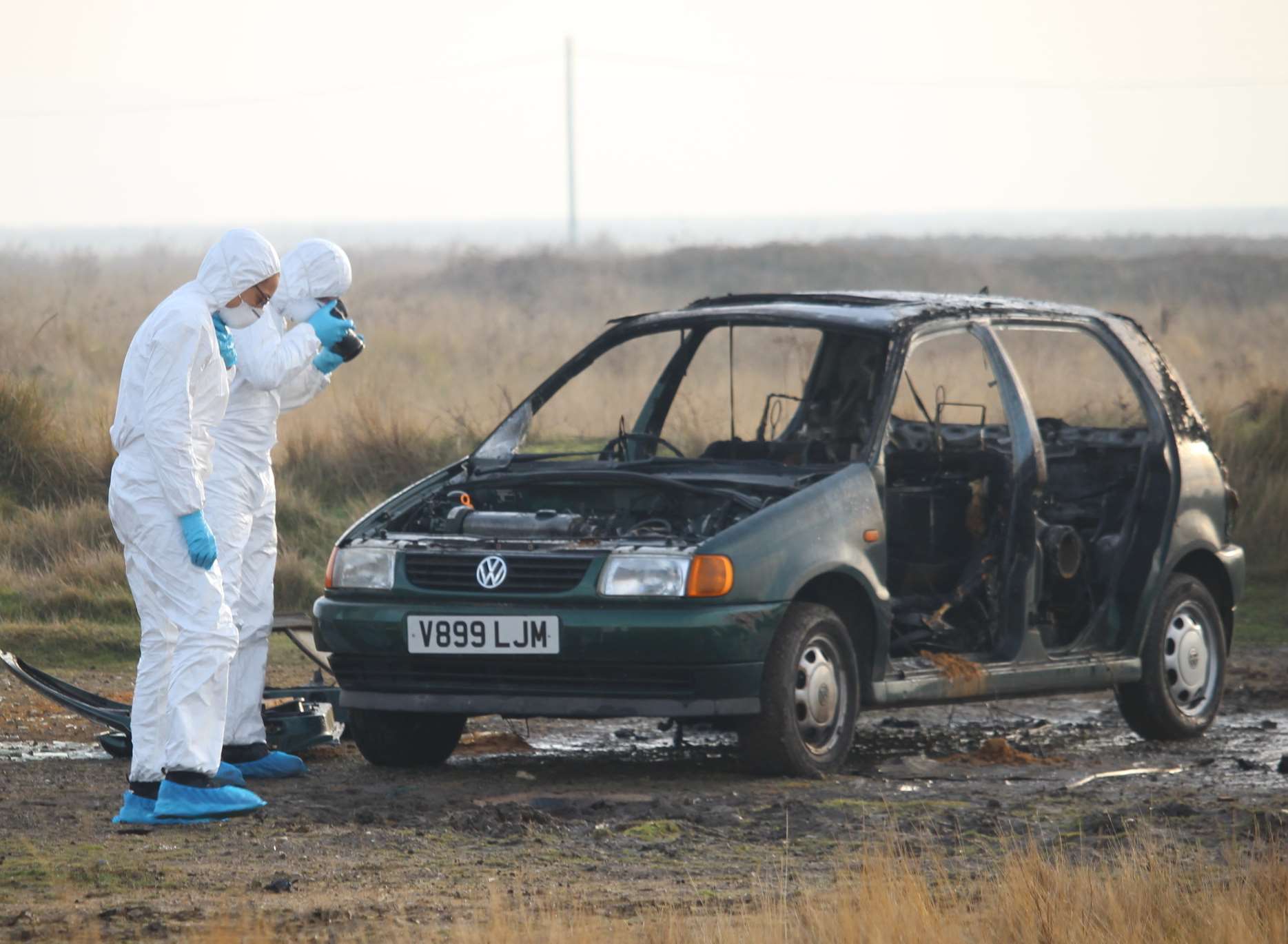 Actors playing forensic officers