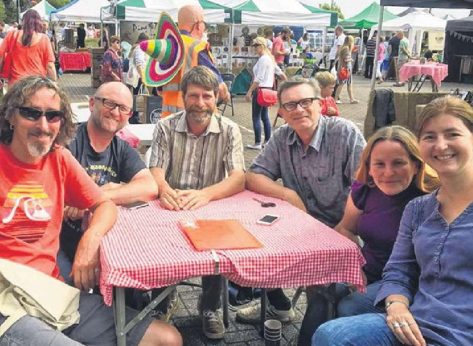 Organisers, from left to right, Ted Rogers, Simon Partington, Mark Hood, Fred Long, Faydra Mitchell, Sophie Quinnell