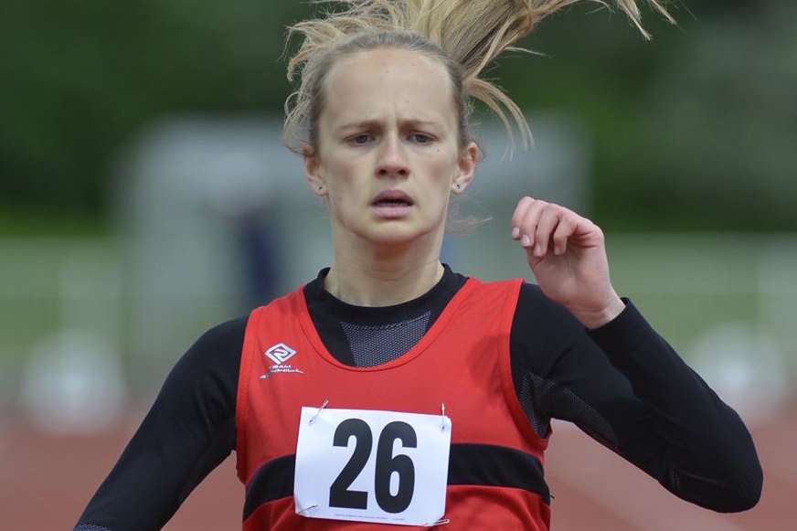 Megan Walsh was part of the winning under-15 girls' 4x100m relay team Picture: Gary Browne