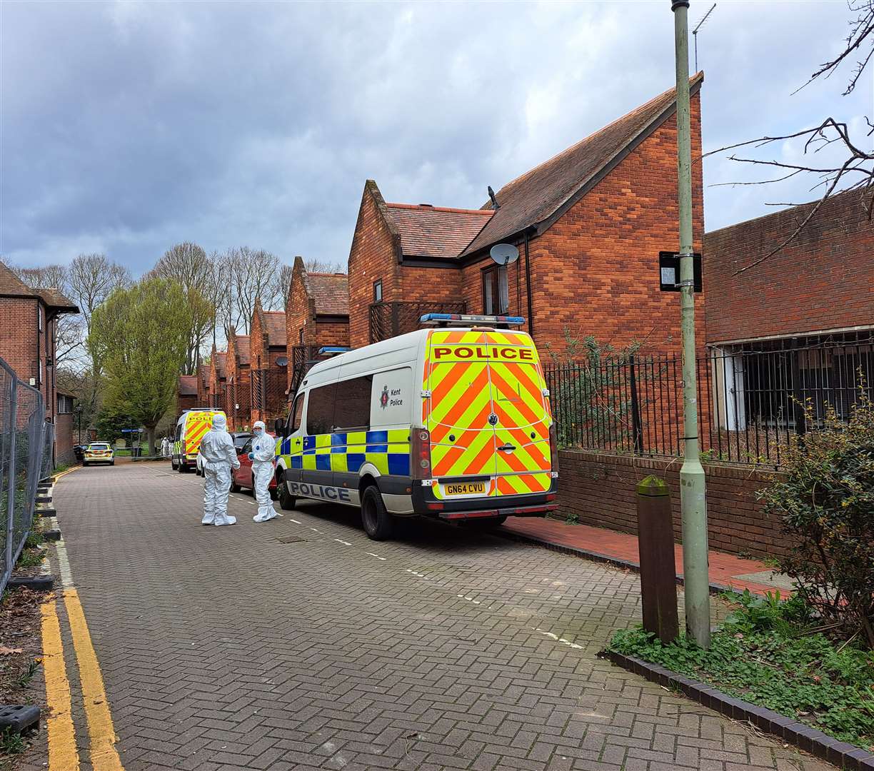 Forensics on the scene after Guy Malbec was found dead in a city car park.