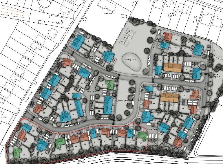 How the estate at The Slips in Scocles Road, Minster, could look...