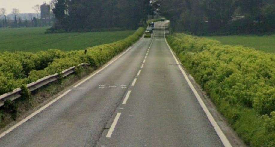 The A258 Dover Road was blocked in both directions following a multi-car collision. Picture: Google