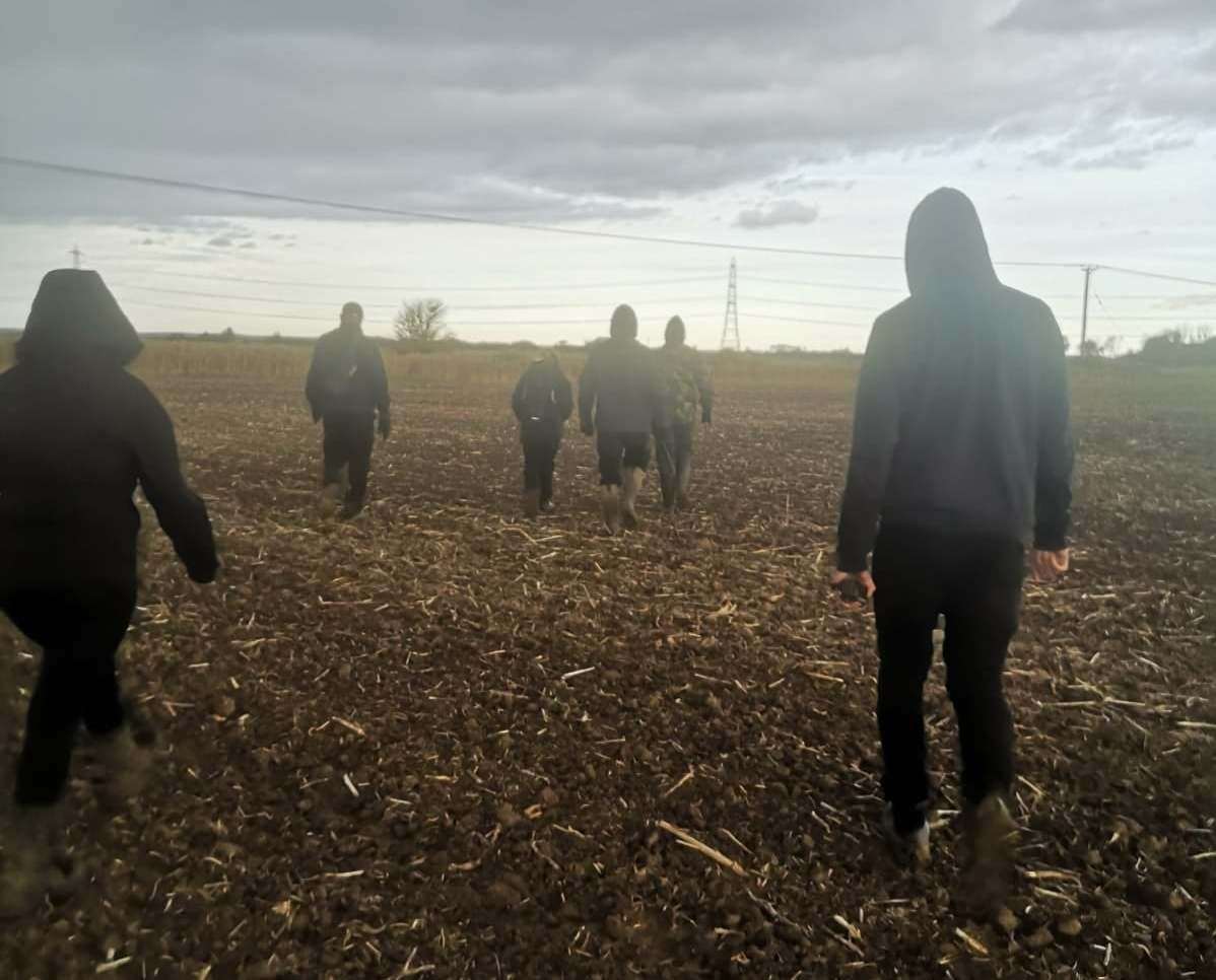 Members of Kent Hunt Sabs at the hunt