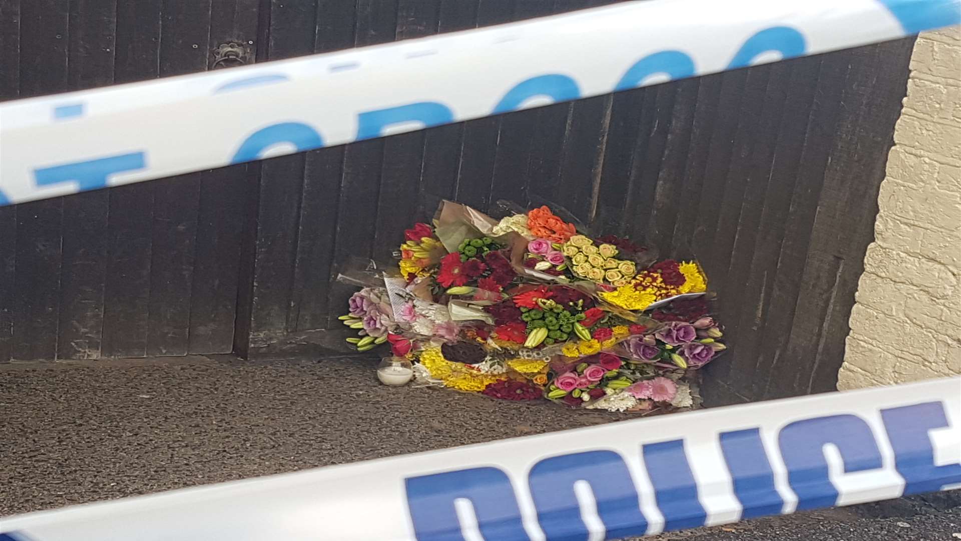 Floral tributes have been placed at the pub.