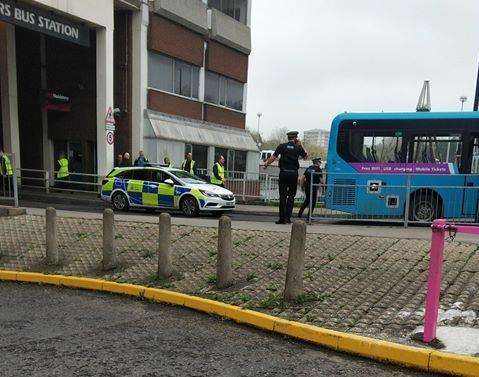 Passengers have been treated after a bus crashed this afternoon. Photo: Danny Tiplady