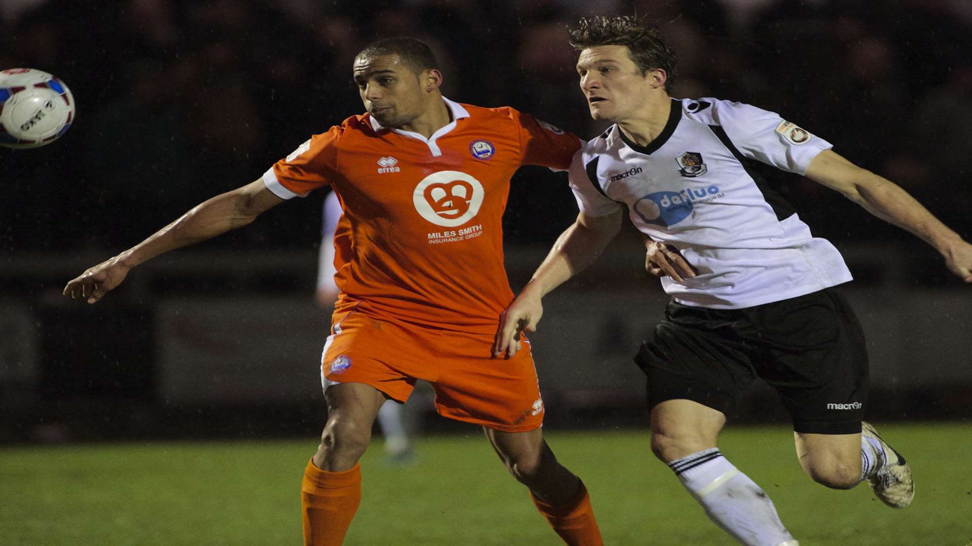 Tom Bradbrook gives chase during the Boxing Day defeat to Braintree Picture: Andy Payton