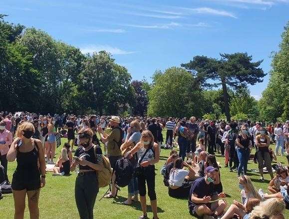 Black Lives Matter protestors in Canterbury Picture: Toby Killeen