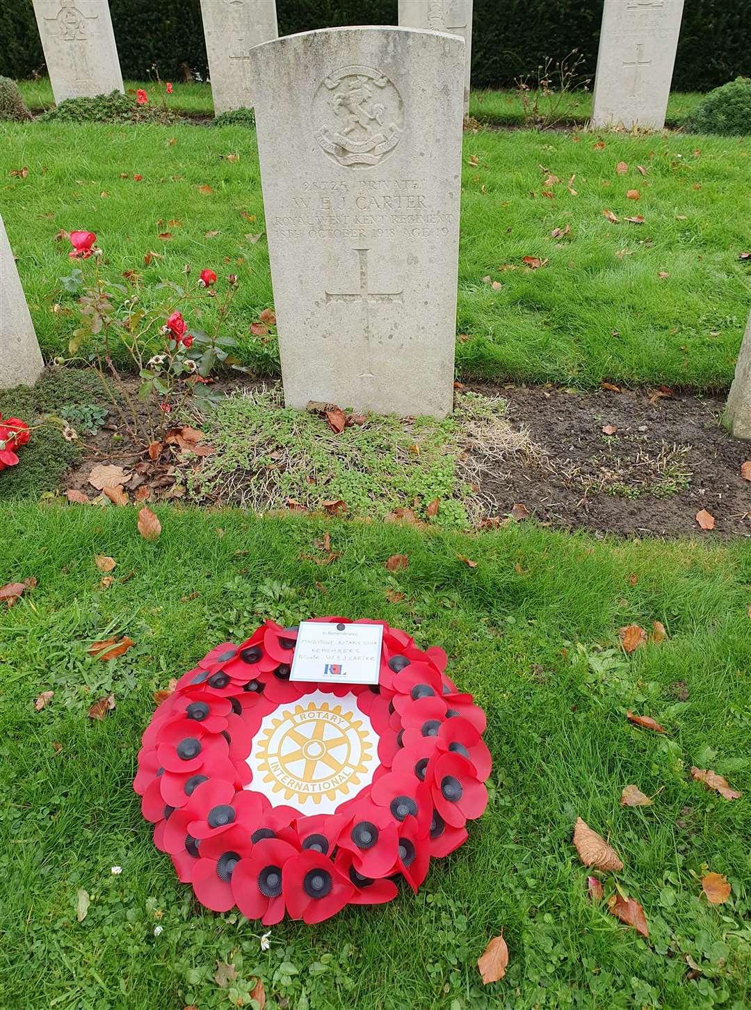 Private Carter's grave