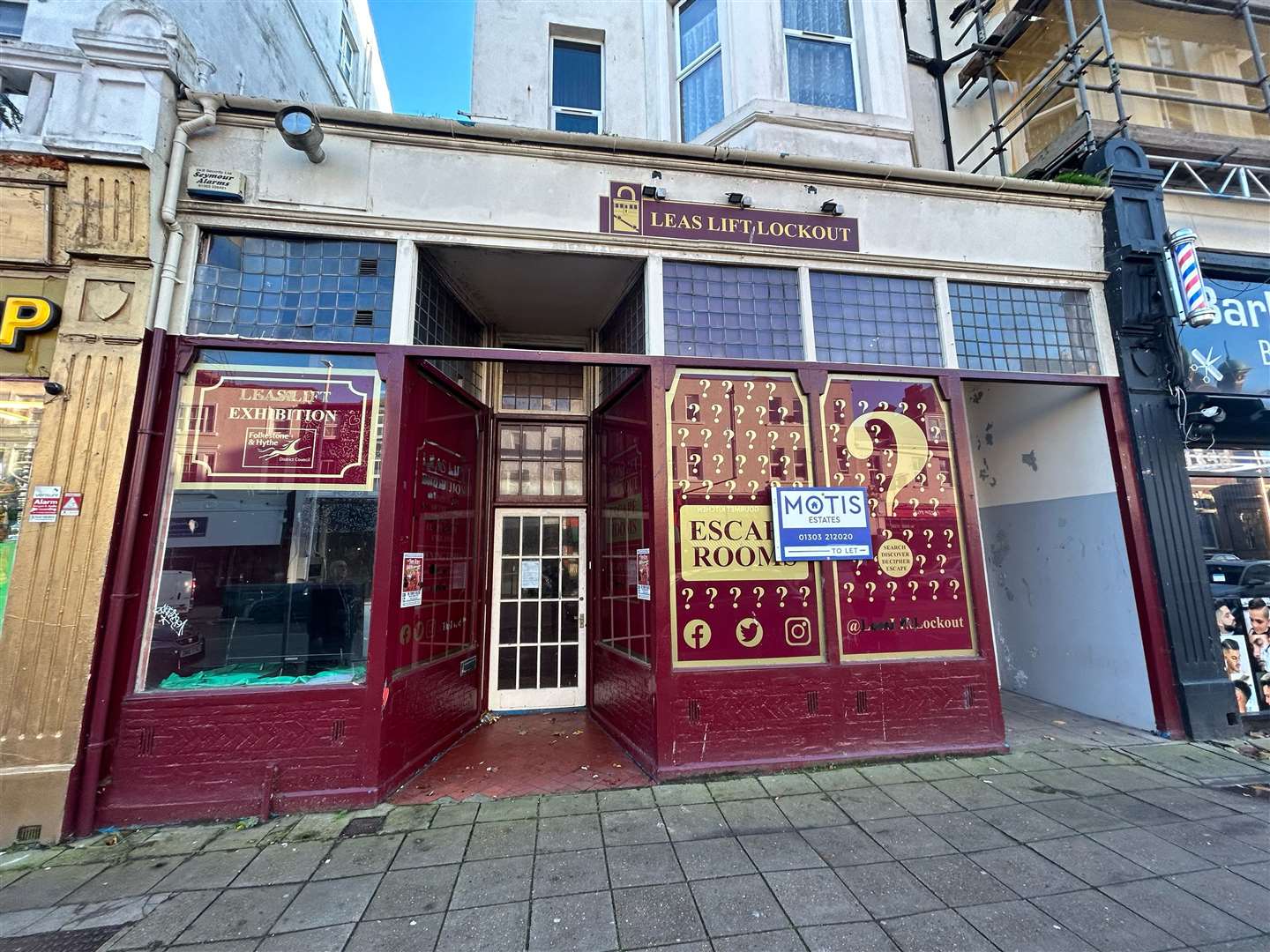 The former Leas Lift Lockout building in Sandgate Road, Folkestone