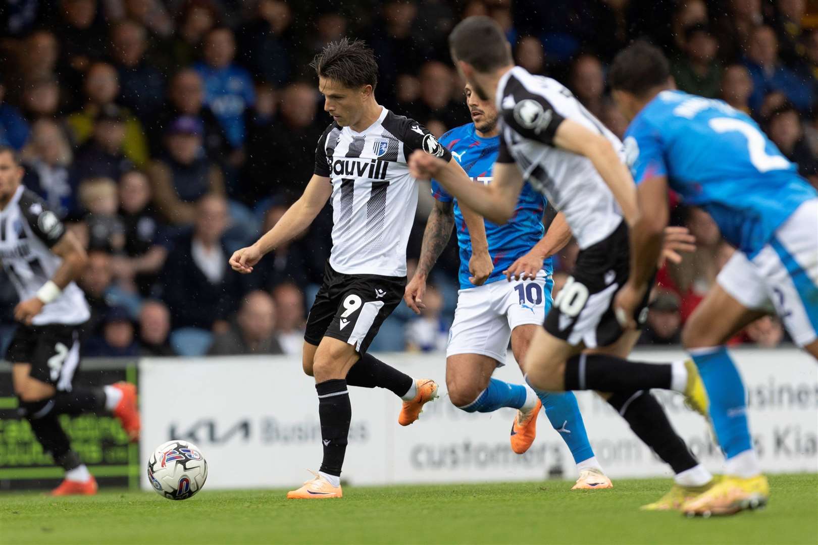 Gillingham striker Tom Nichols in action against Stockport Picture: @Julian_KPI