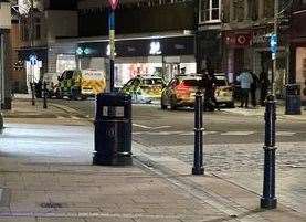 Police taped off Biggin Street and Worthington Street in Dover. Picture: David Joseph Wright