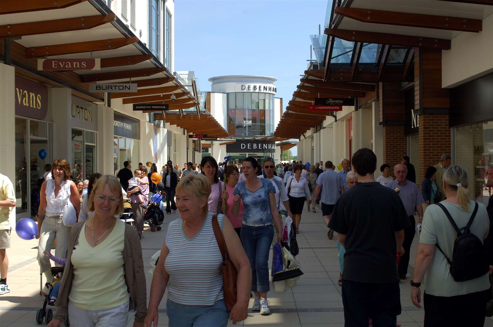 Shoppers hit the arcade at Westwood Cross. Picture: Phil Houghton