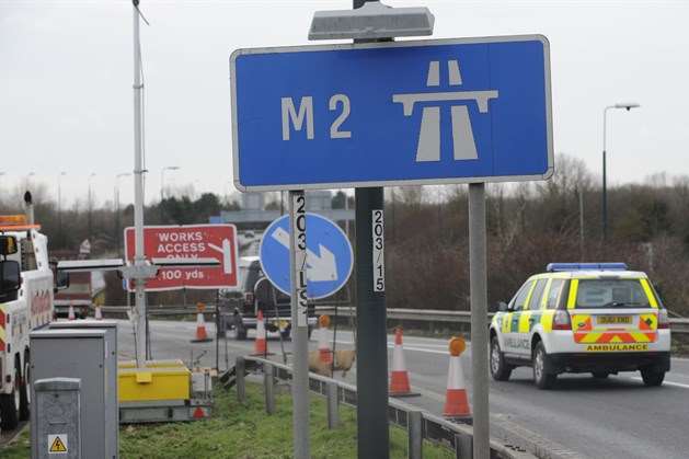 The crash happened between junction 6 for Faversham and junction 7 for Brenley Corner.