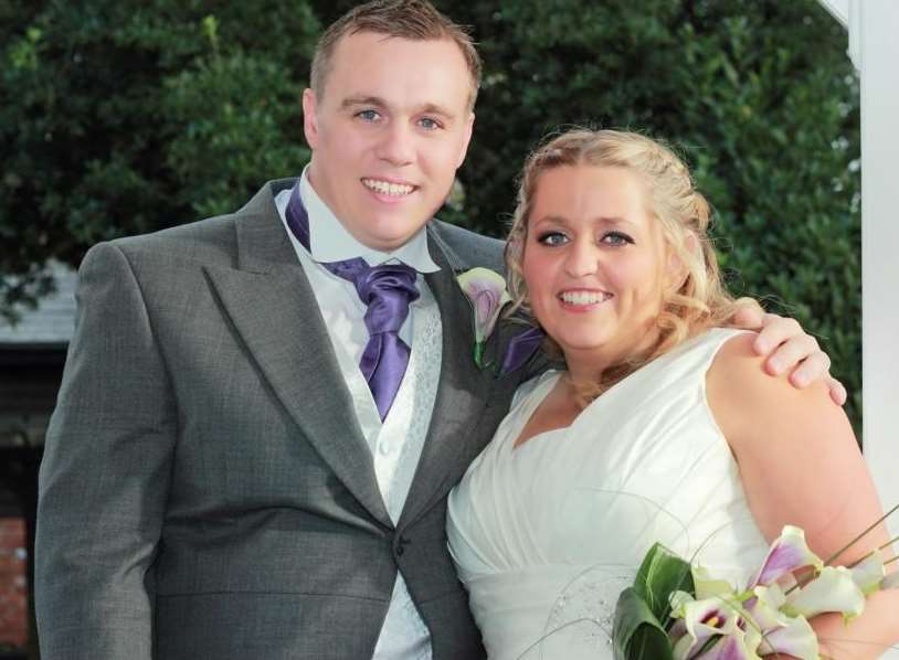 Danny Haxton and Nikki Haxton-Jones on their wedding day five years ago