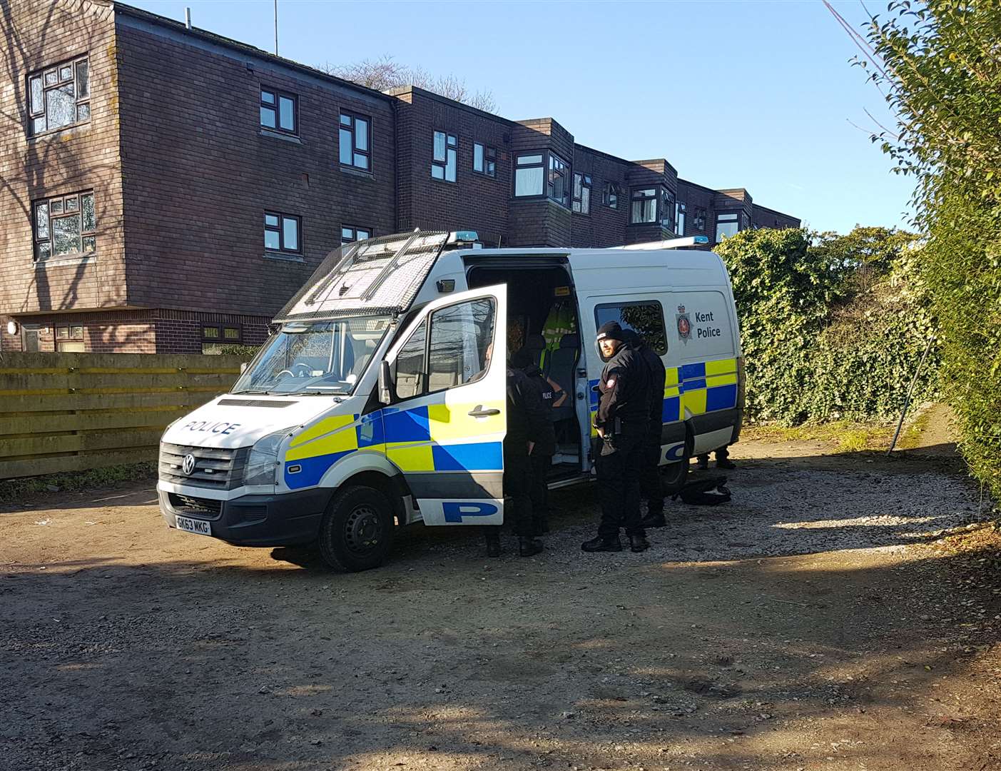 Police were at the Memorial Gardens