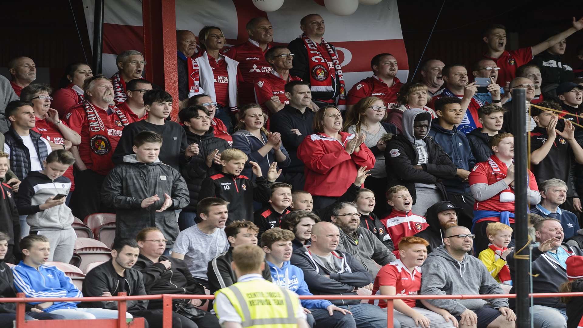 Ebbsfleet supporters in the Plough End Picture: Andy Payton