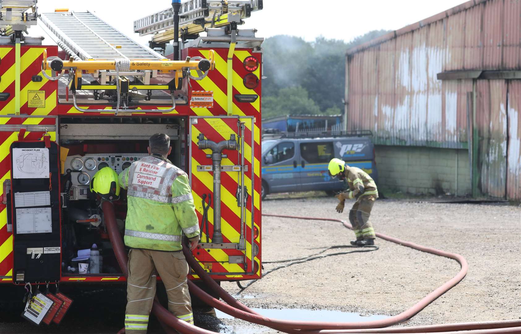 Crews were called to tackle the flames. Picture: UKNIP