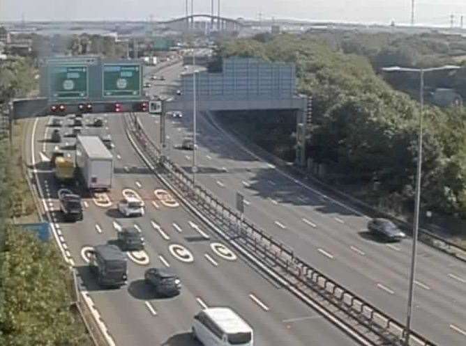 Drivers have been warned of delays due to ongoing roadworks at the Dartford Crossing which has closed one of the tunnels. Picture: National Highways