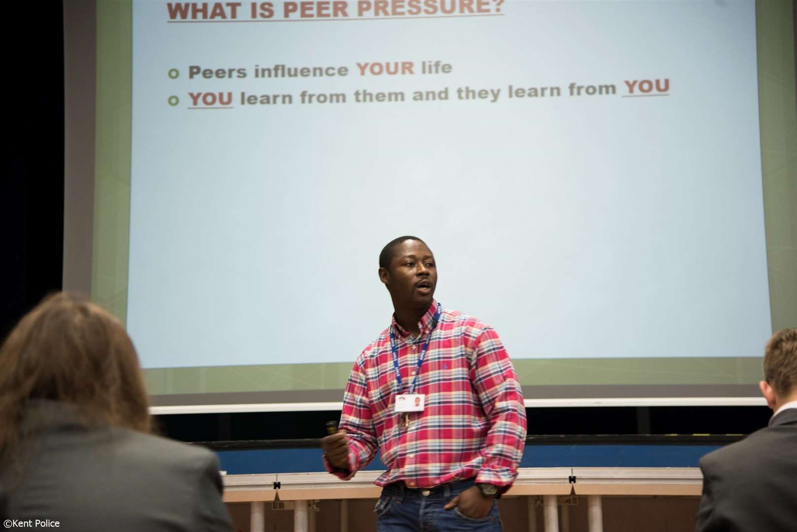 Francis Osei-Appiah talks to pupils about his old life in a London gang