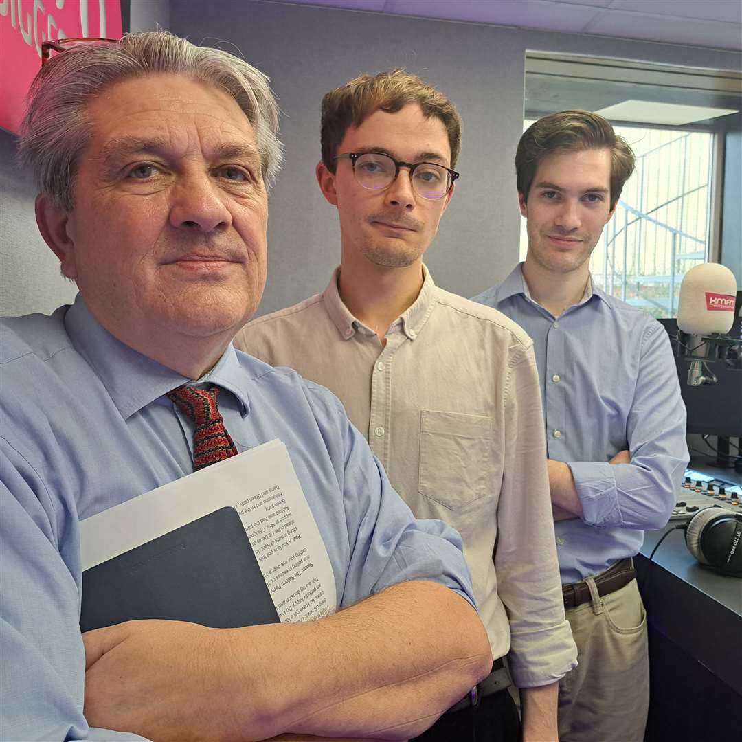 L-r: Local democracy reporters Simon Finlay, Daniel Esson and Robert Boddy will be hosting the Kent Politics Podcast each week