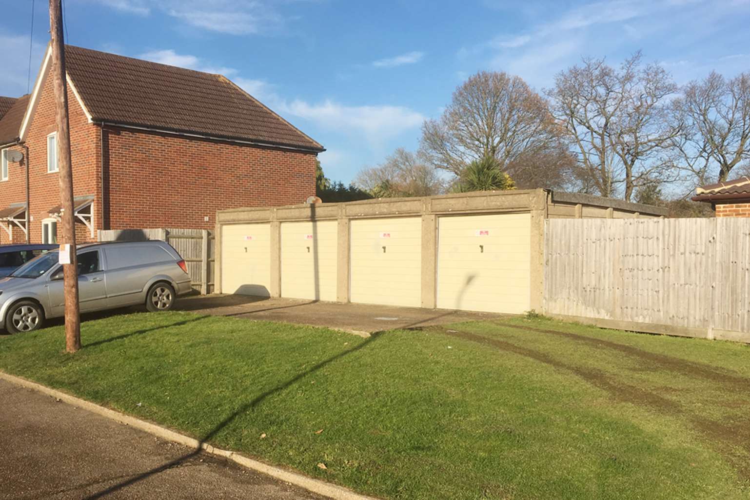 The garages in Jemmett Road.