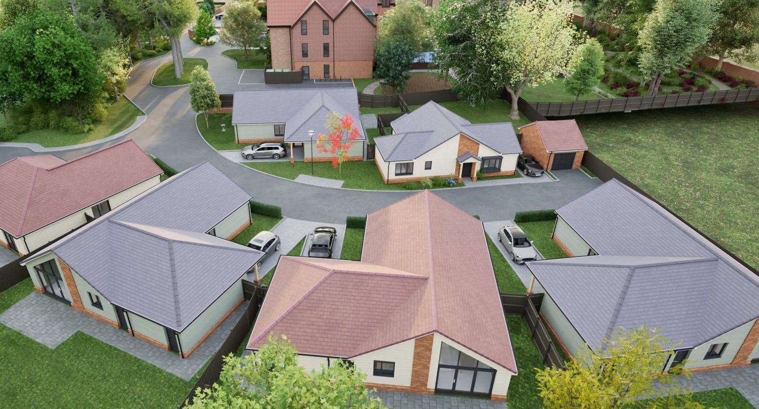 A CGI showing how the proposed bungalows development could look. Picture: Boutique Care Homes