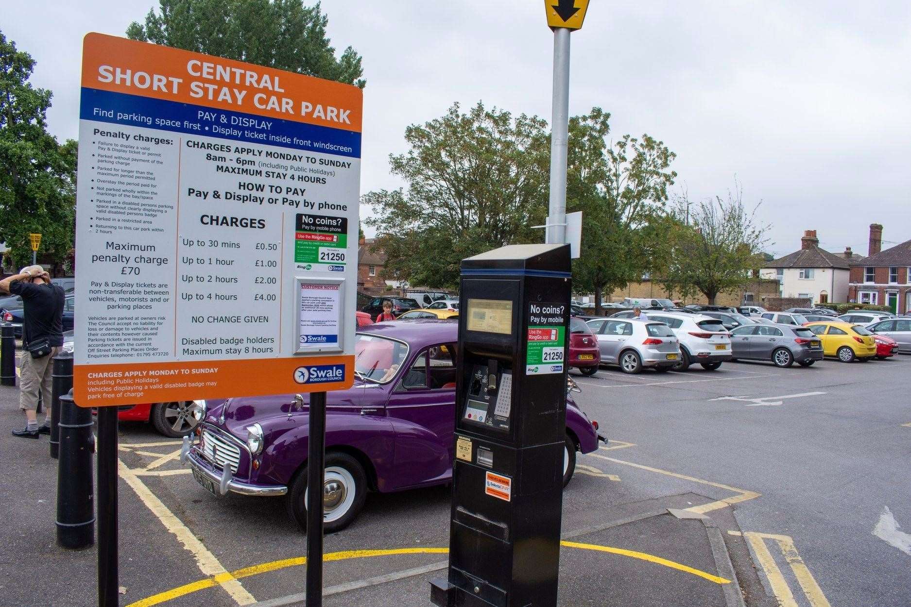 Central car park in Faversham