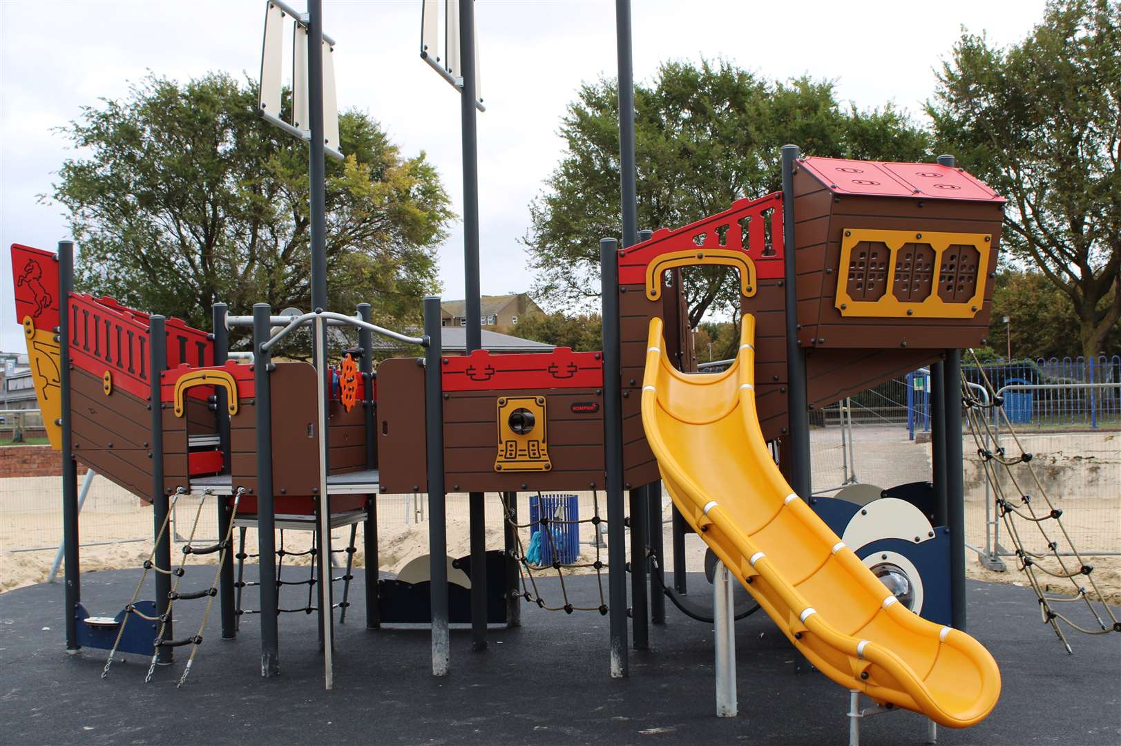 The new pirate ship climbing frame at the Beachfields sandpit in Sheerness. Picture: Swale council