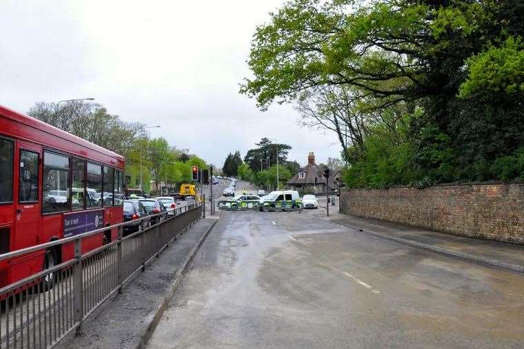 The road closed for repairs