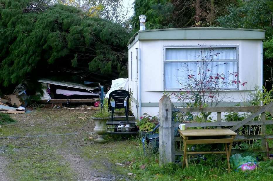 Another caravan on the site in Hever where Bethany Freeman was killed last October. Picture: Ben Cusack/SWNS.com