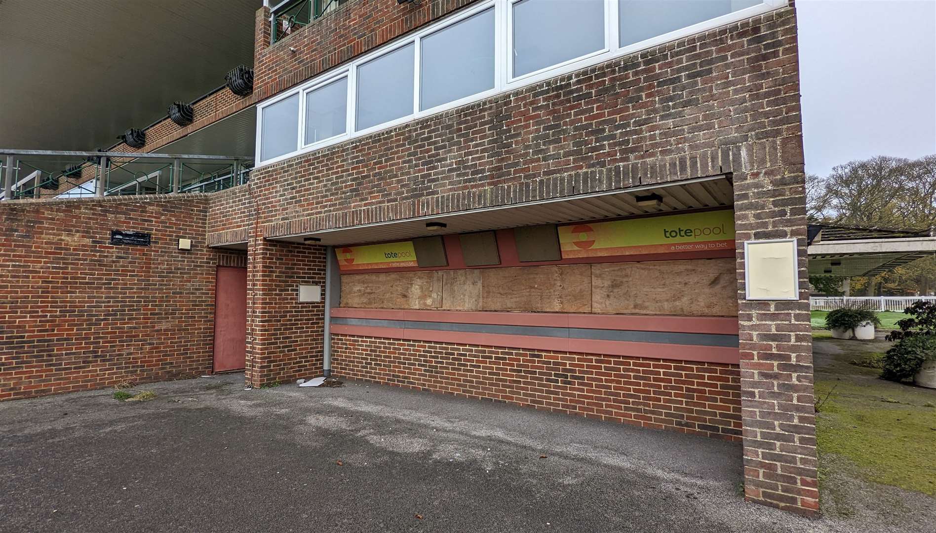 Signs from the days of racing at Folkestone remain on show at the course today