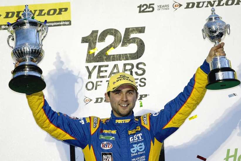 Andrew Jordan celebrates his championship win