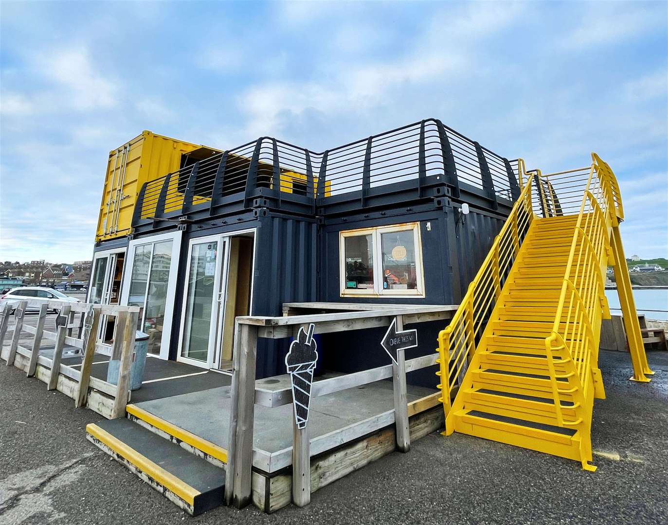 The Harbour Coffee Company is planning on adding a roof top terrace this summer. Picture: Folkestone Seafront and Harbour Development Company