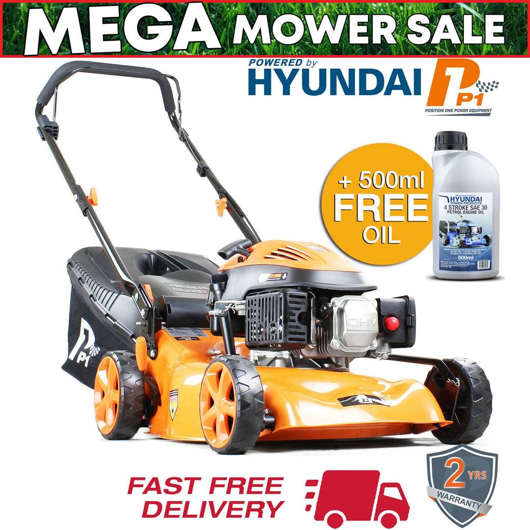 79cc Petrol Lawnmower Powered by Hyundai P4100P