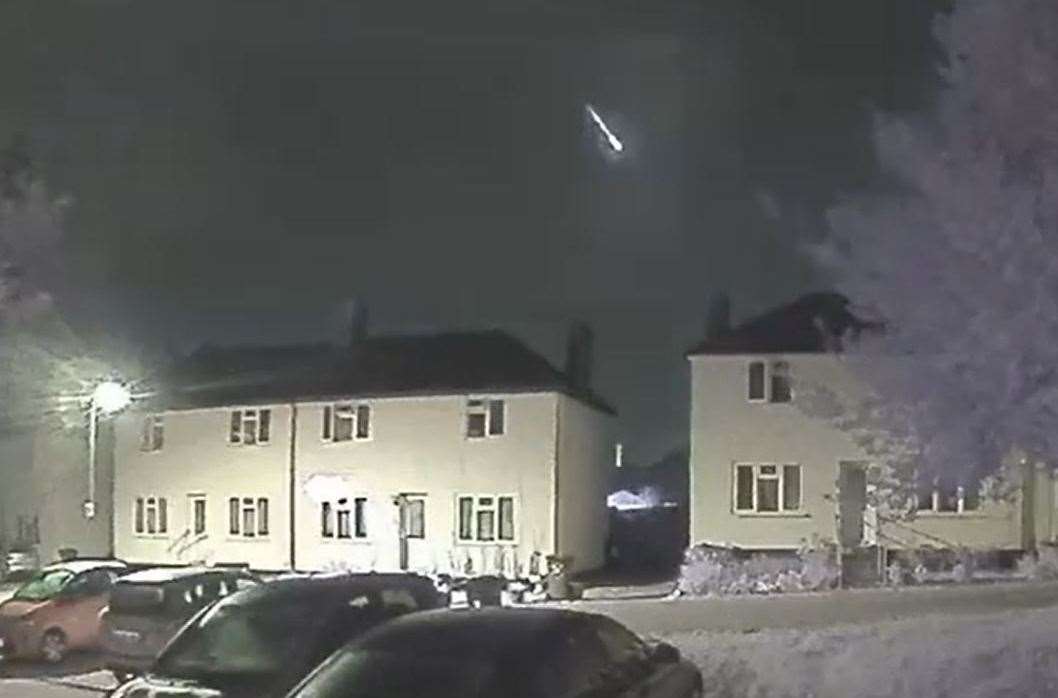 Doorbell footage captured a meteor shower in Kent home in the early hours of this morning. Picture: Christopher Brogan