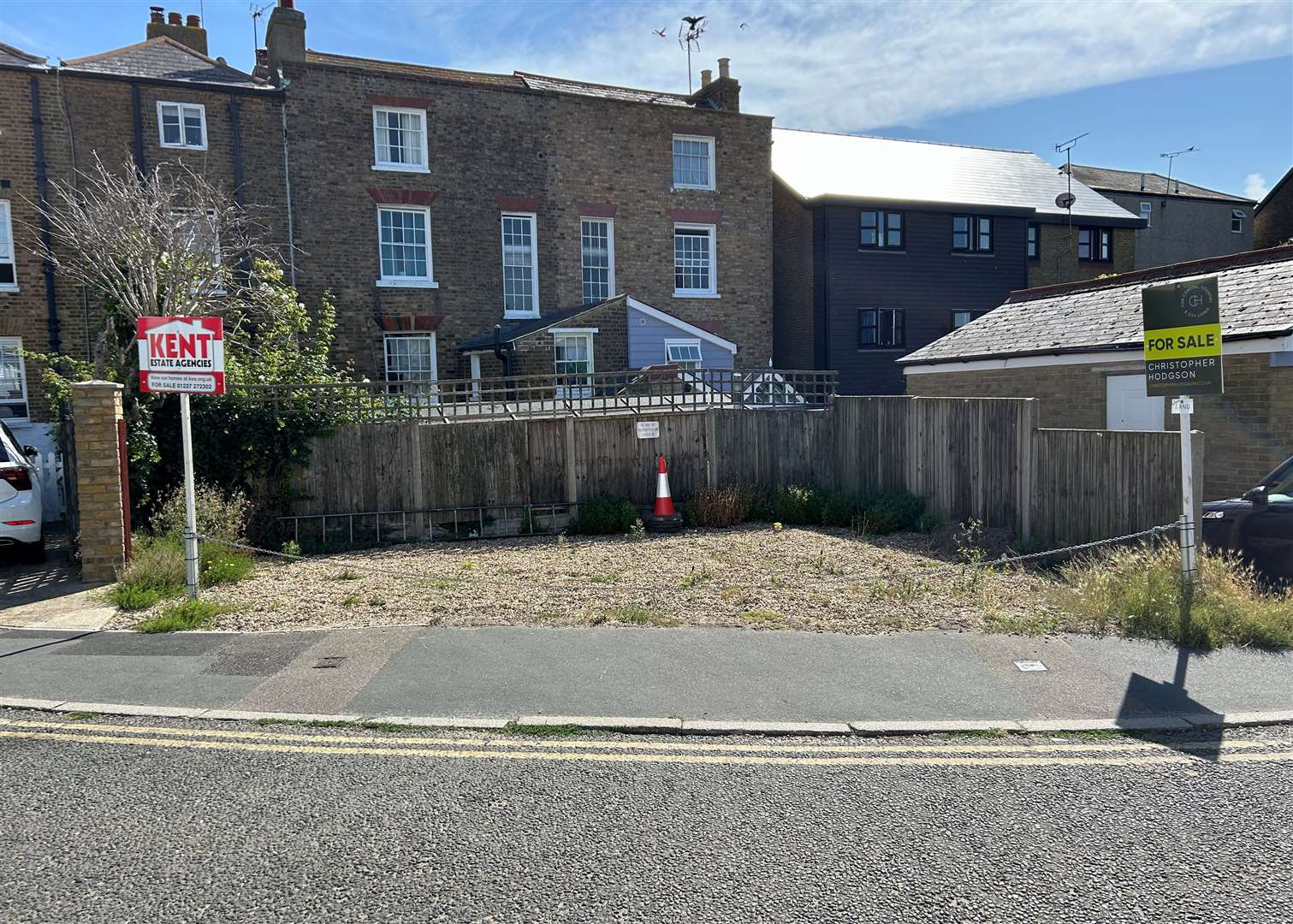 Three parking spaces in Island Wall, Whitstable, are being marketed for £150,000